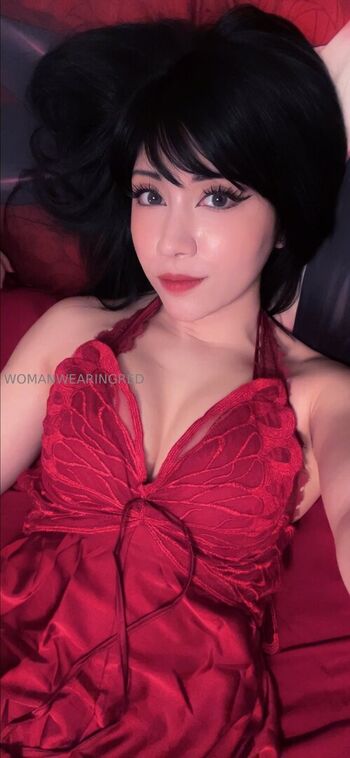 womanwearingred